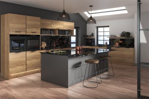 Centro Kitchen natural halifax oak graphite