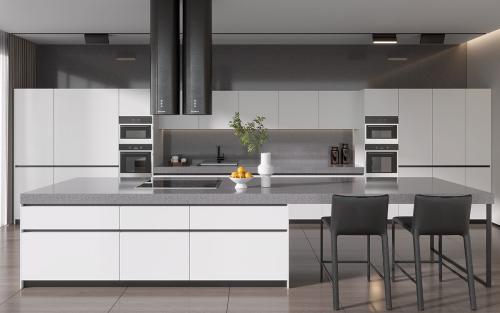 Elegant Grey Kitchen 1