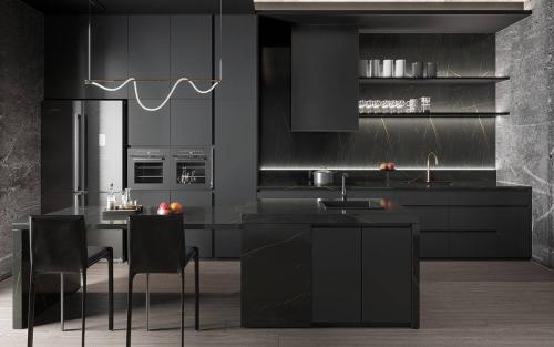 Fresh Dark Grey Kitchen 1